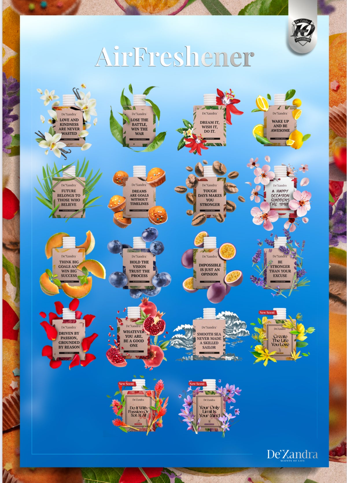 Dexandra Air Fresheners 10ML - Liquid Base