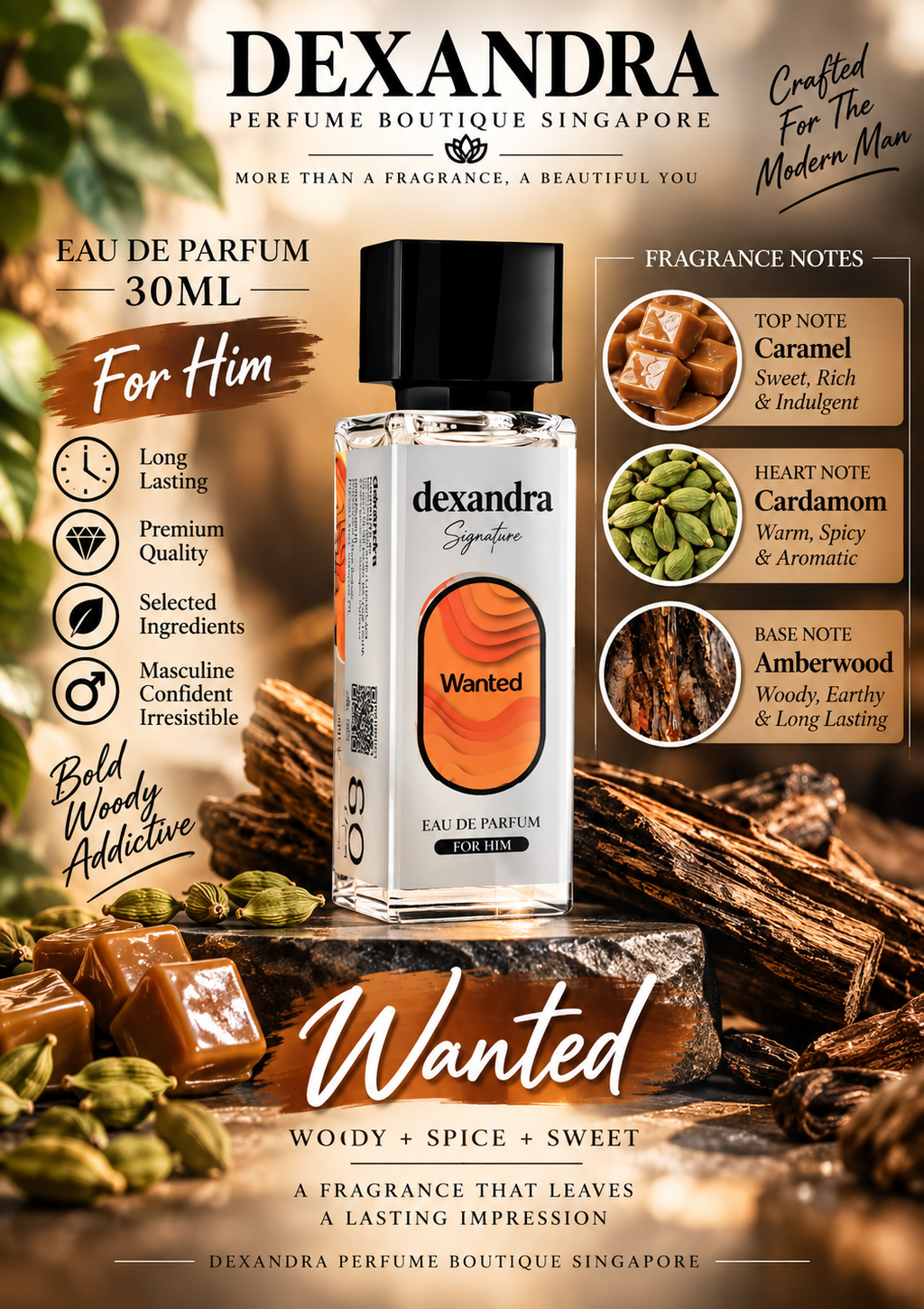 DX Wanted Men Parfum 30ML