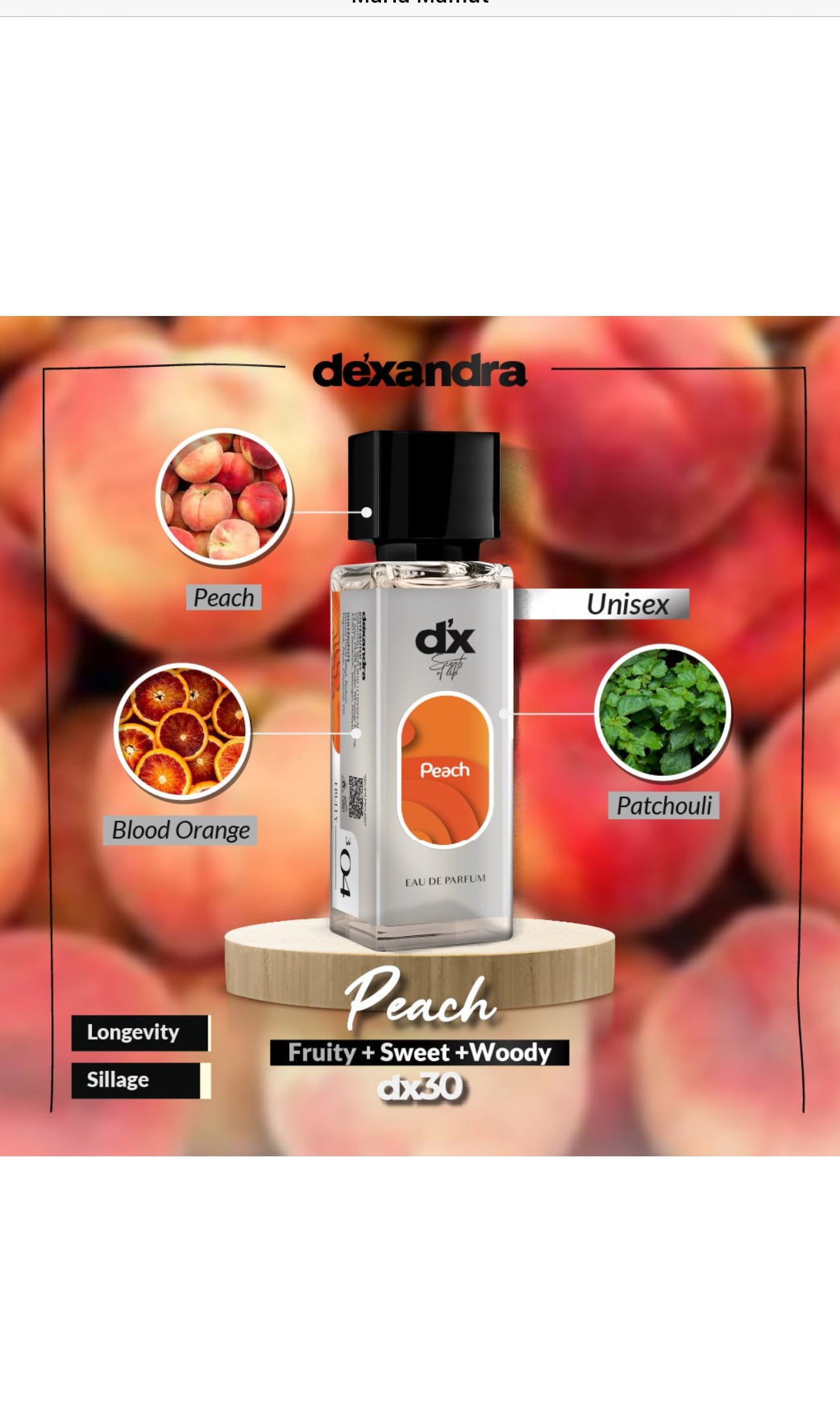 DX Peach Eau De Parfum Unisex 30ML