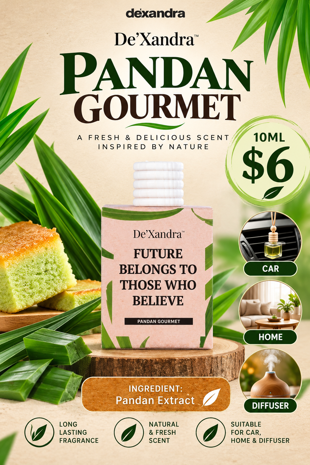 Dexandra Air Freshener Pandan Gourmet 10ML