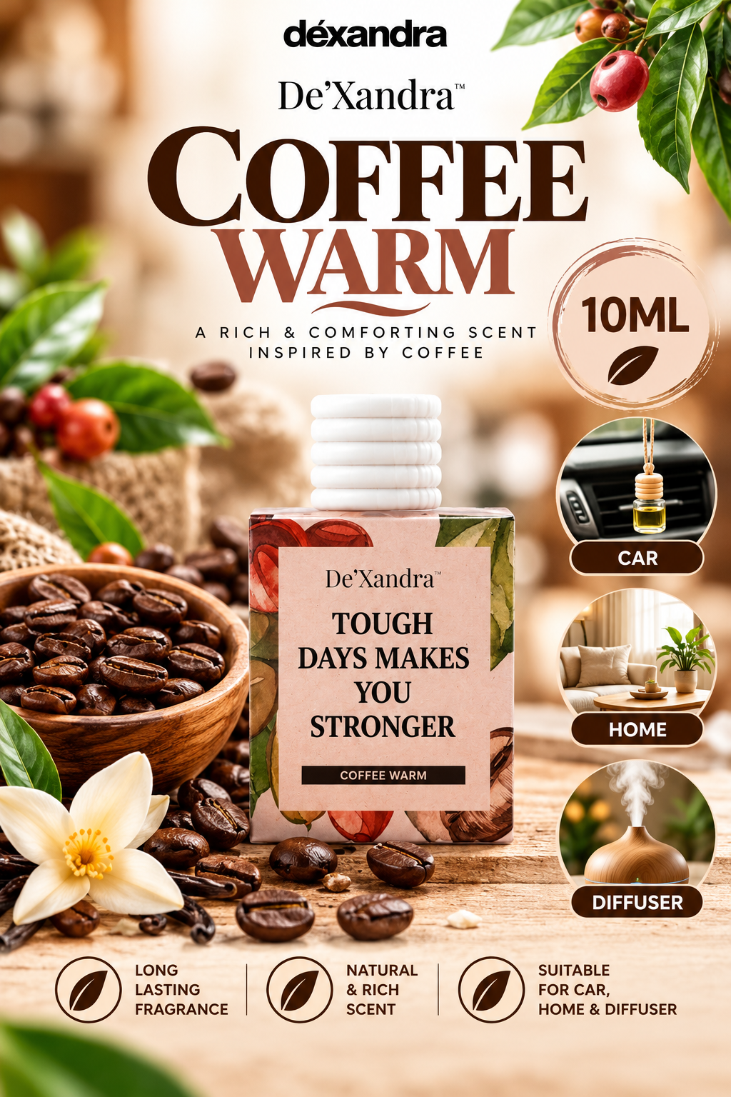 Dexandra Air Freshener Coffee Warm 10ML