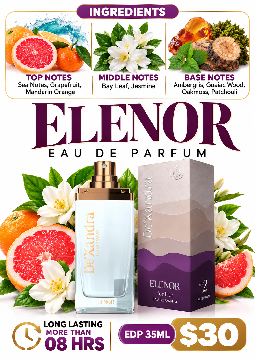 Dexandra Elenor Woman Fragrance Eau De Parfum 35ML