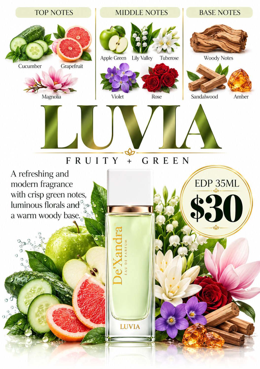 Dexandra Luvia Woman Fragrance Eau De Parfum 35ML