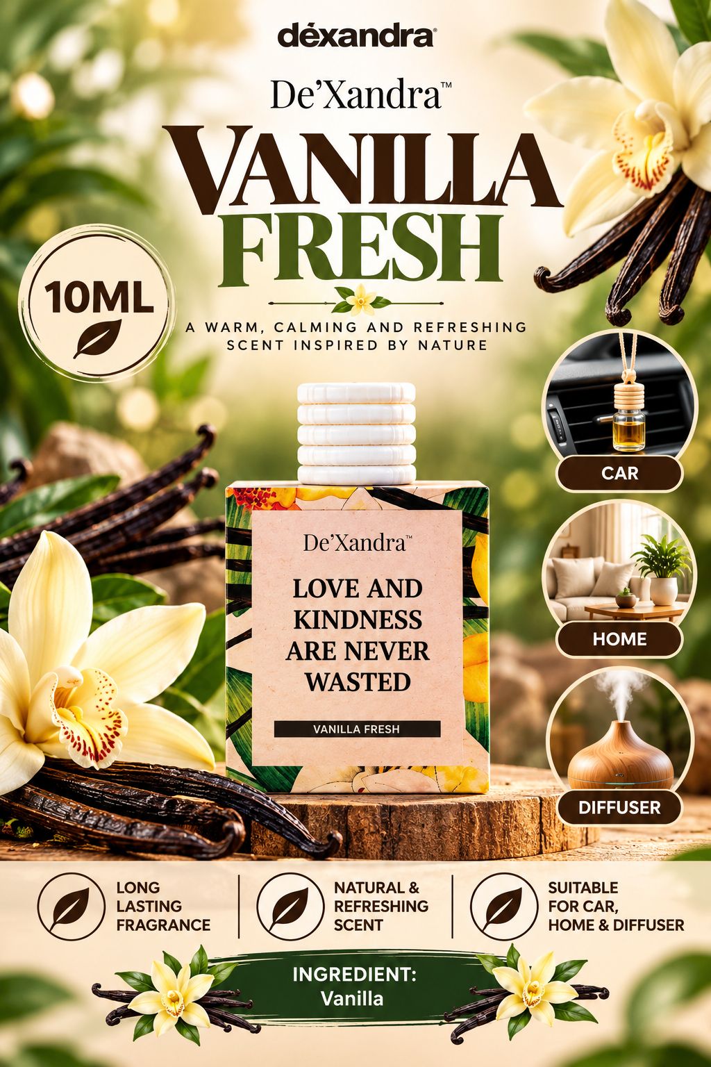 Dexandra Air Freshener Vanilla Fresh 10ML