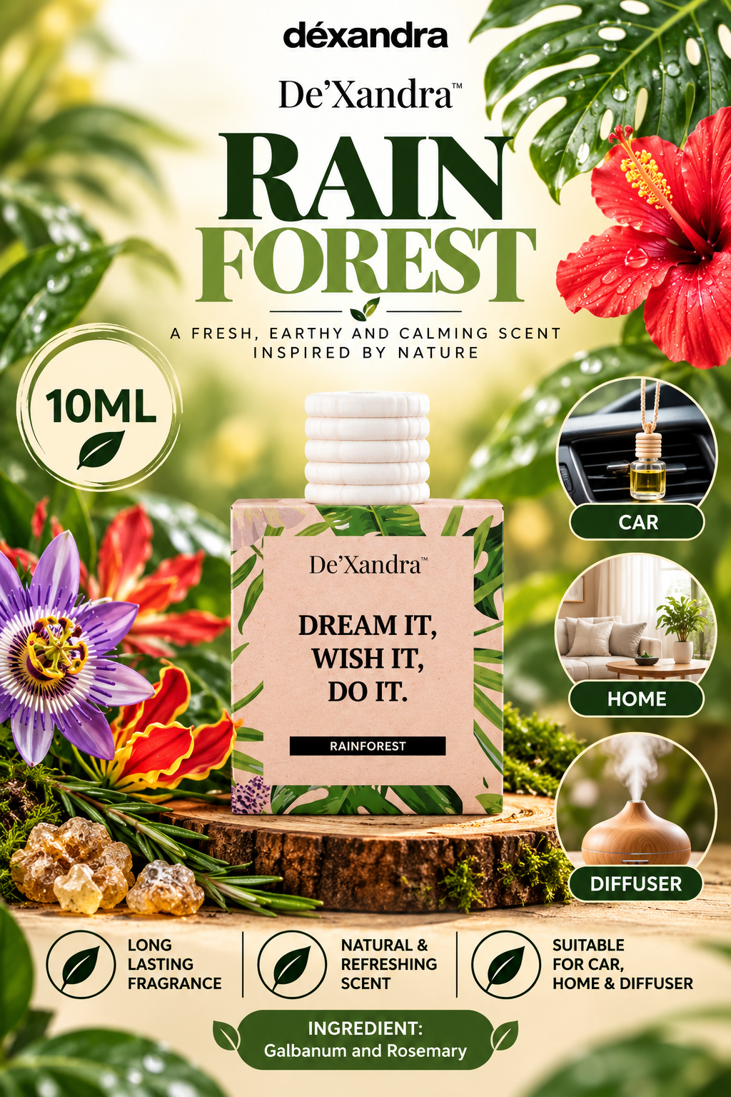 Dexandra Air Freshener Rain Forest 10ML