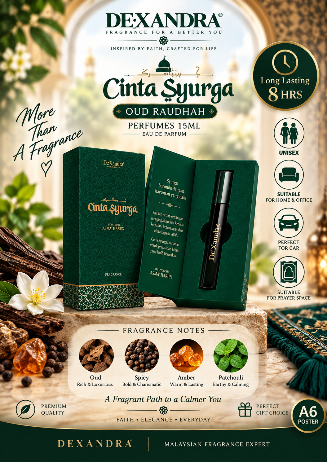 Dexandra OUD Cinta Syurga Eau De Parfum 15 ML