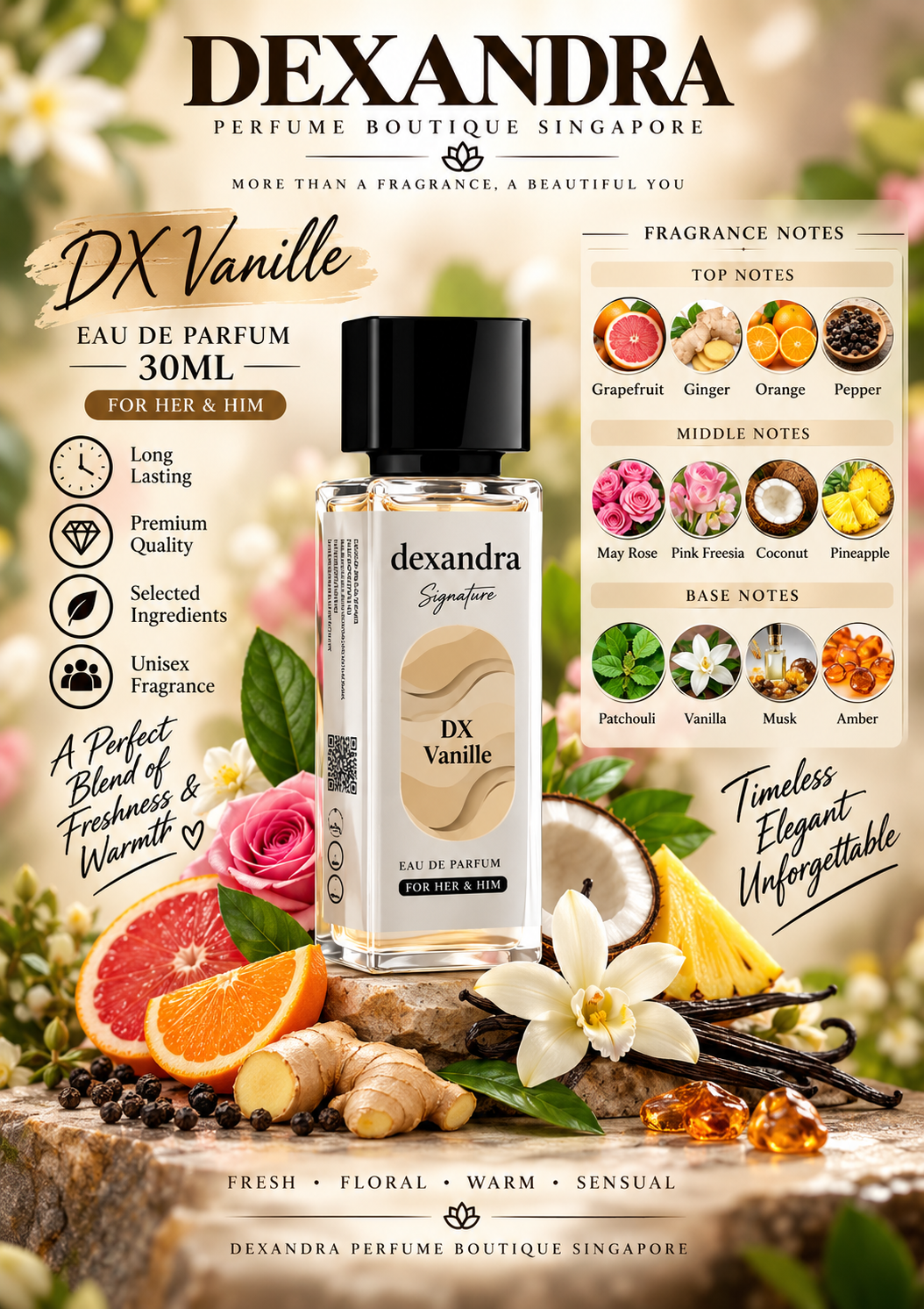 DX Vanille Eau De Parfum Unisex 30 ML