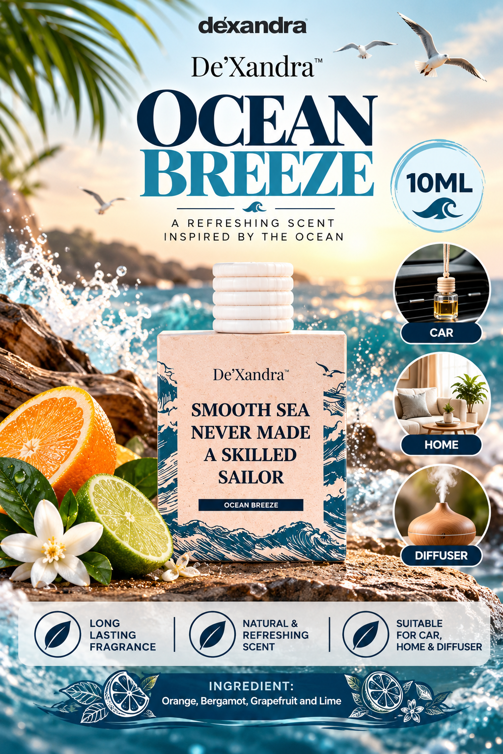 Dexandra Air Freshener Ocean Breeze 10ML