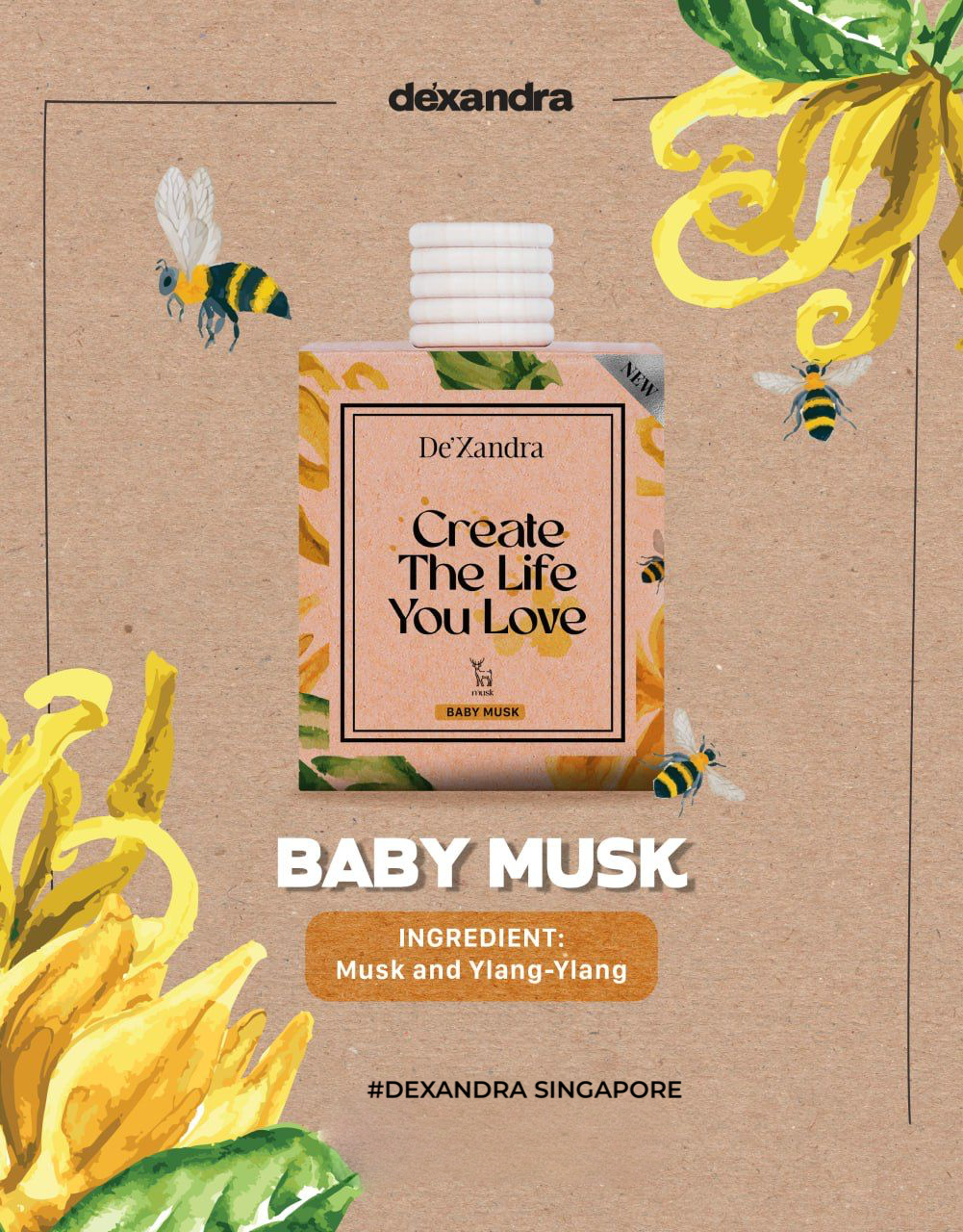 Dexandra Air Freshener Baby Musk 10ML - New Arrival