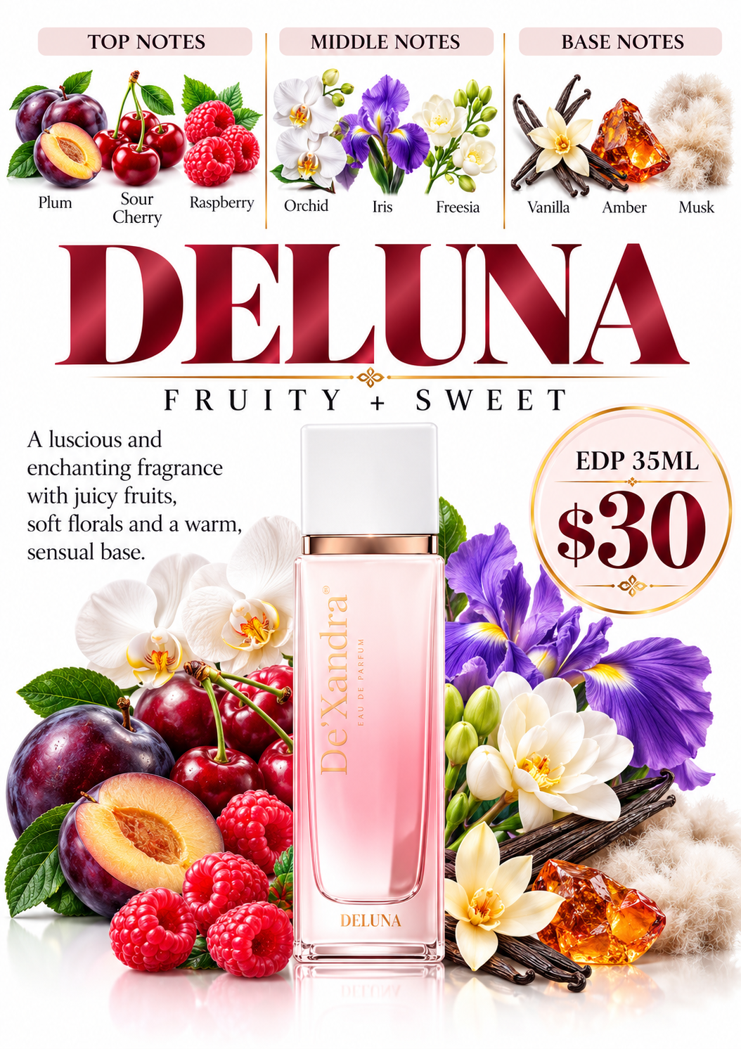Dexandra Deluna Woman Fragrance Eau De Parfum 35ml